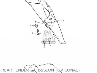 REAR FENDER EXTENSION (OPTIONAL) - GS850G 1983 (D) USA (E03)