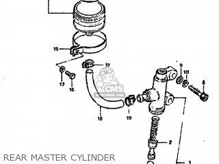 REAR MASTER CYLINDER - GS850G 1983 (D) USA (E03)