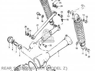 REAR SWINGING ARM (MODEL Z) - GS850G 1983 (D) USA (E03)