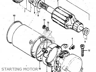 STARTING MOTOR - GS850G 1983 (D) USA (E03)