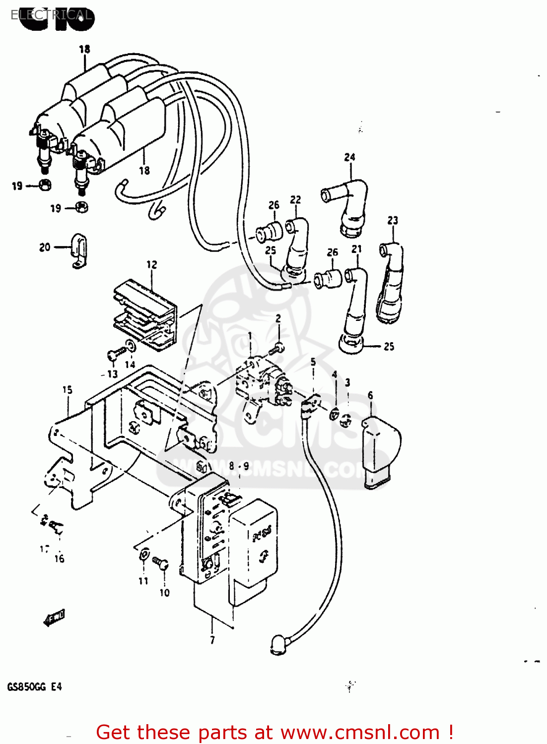 ELECTRICAL GS850G 1984 (E) (E01 E02 E04 E06 E22 E24 E25)