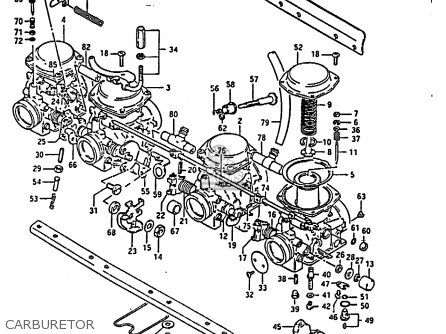 CARBURETOR - GS850G 1984 (E) (E01 E02 E04 E06 E22 E24 E25)