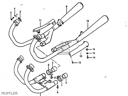 MUFFLER - GS850G 1984 (E) (E01 E02 E04 E06 E22 E24 E25)