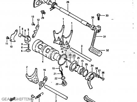 GEAR SHIFTING - GS850G 1984 (E) (E01 E02 E04 E06 E22 E24 E25)