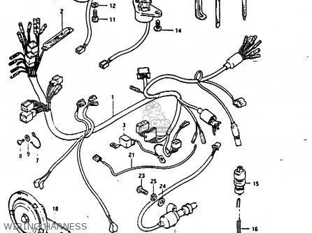 WIRING HARNESS - GS850G 1984 (E) (E01 E02 E04 E06 E22 E24 E25)