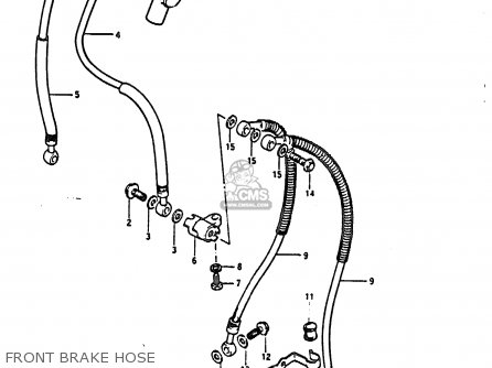 FRONT BRAKE HOSE - GS850G 1984 (E) (E01 E02 E04 E06 E22 E24 E25)