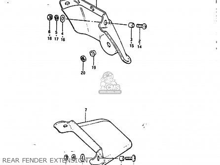 REAR FENDER EXTENSION - GS850G 1984 (E) (E01 E02 E04 E06 E22 E24 E25)