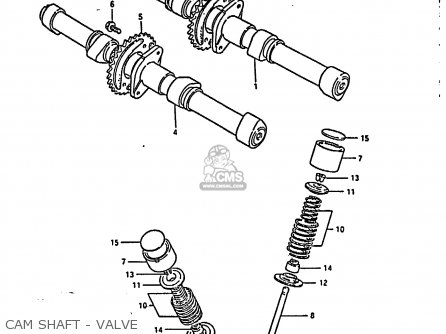 CAM SHAFT - VALVE - GS850G 1984 (E) (E01 E02 E04 E06 E22 E24 E25)