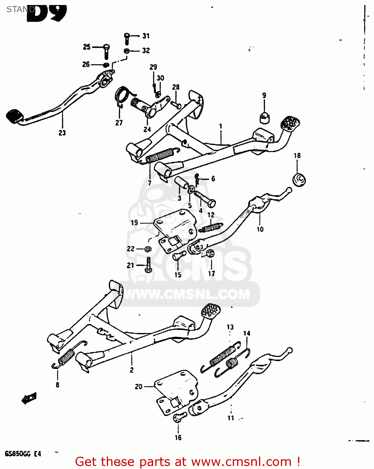 STAND GS850G 1985 (F) (E01 E02 E04 E06 E22 E24 E25)