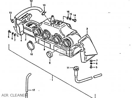 AIR CLEANER - GS850G 1985 (F) (E01 E02 E04 E06 E22 E24 E25)