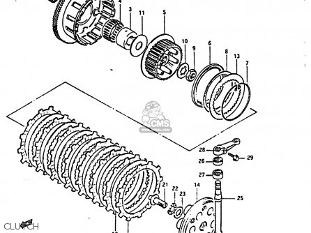 CLUTCH - GS850G 1985 (F) (E01 E02 E04 E06 E22 E24 E25)