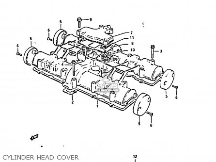 CYLINDER HEAD COVER - GS850G 1985 (F) (E01 E02 E04 E06 E22 E24 E25)