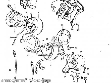 SPEEDOMETER - TACHOMETER - GS850G 1985 (F) (E01 E02 E04 E06 E22 E24 E25)