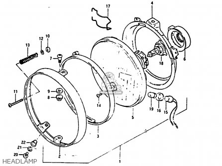 HEADLAMP - GS850G 1985 (F) (E01 E02 E04 E06 E22 E24 E25)
