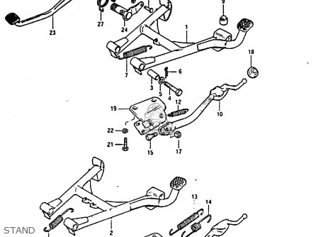 STAND - GS850G 1985 (F) (E01 E02 E04 E06 E22 E24 E25)