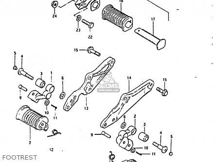 FOOTREST - GS850G 1985 (F) (E01 E02 E04 E06 E22 E24 E25)