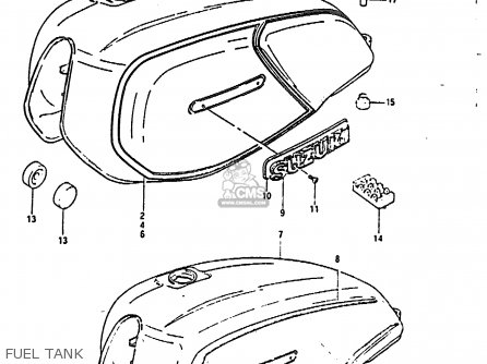 FUEL TANK - GS850G 1985 (F) (E01 E02 E04 E06 E22 E24 E25)