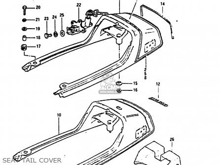 SEAT TAIL COVER - GS850G 1985 (F) (E01 E02 E04 E06 E22 E24 E25)