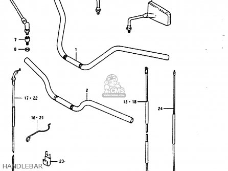 HANDLEBAR - GS850G 1985 (F) (E01 E02 E04 E06 E22 E24 E25)