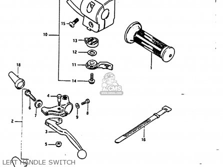 LEFT HANDLE SWITCH - GS850G 1985 (F) (E01 E02 E04 E06 E22 E24 E25)