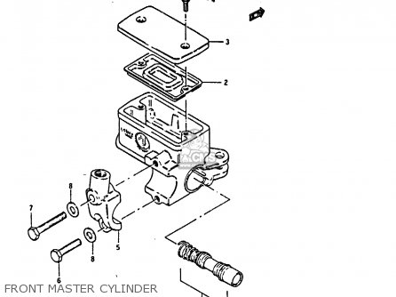 FRONT MASTER CYLINDER - GS850G 1985 (F) (E01 E02 E04 E06 E22 E24 E25)