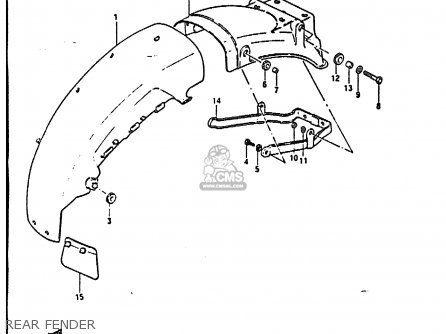 REAR FENDER - GS850G 1985 (F) (E01 E02 E04 E06 E22 E24 E25)