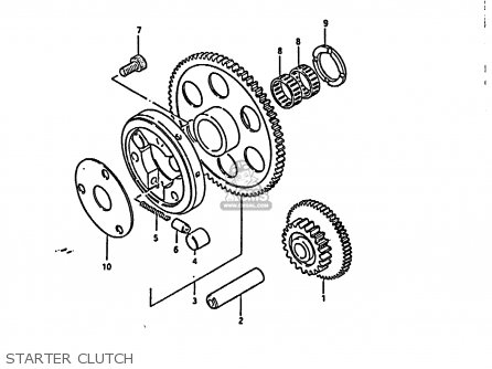STARTER CLUTCH - GS850G 1985 (F) (E01 E02 E04 E06 E22 E24 E25)