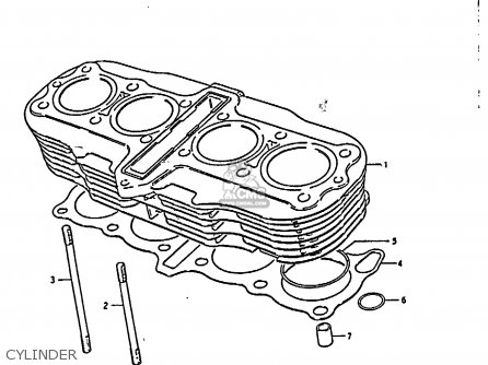 CYLINDER - GS850G 1986 (G) (E01 E02 E04 E06 E22 E24 E25)