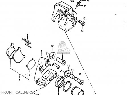 FRONT CALIPERS - GS850G 1986 (G) (E01 E02 E04 E06 E22 E24 E25)