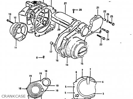 CRANKCASE COVER - GS850G 1986 (G) (E01 E02 E04 E06 E22 E24 E25)