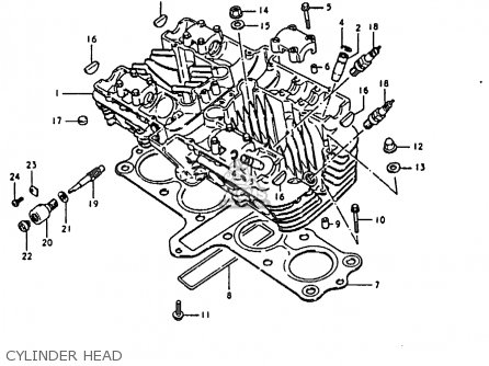 CYLINDER HEAD - GS850G (E01 E02 E04 E17 E18 E21 E22 E24 E25 E26 E34 E39