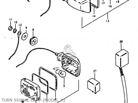 TURN SIGNAL LAMP (MODEL X) - GS850G (E01 E02 E04 E17 E18 E21 E22 E24 E25 E26 E34 E39
