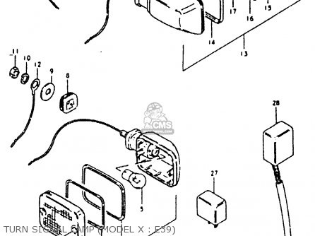 TURN SIGNAL LAMP (MODEL X : E39) - GS850G (E01 E02 E04 E17 E18 E21 E22 E24 E25 E26 E34 E39