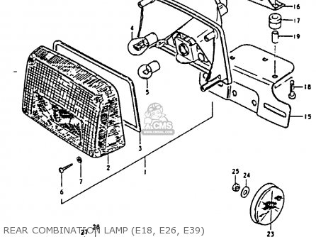 REAR COMBINATION LAMP (E18, E26, E39) - GS850G (E01 E02 E04 E17 E18 E21 E22 E24 E25 E26 E34 E39