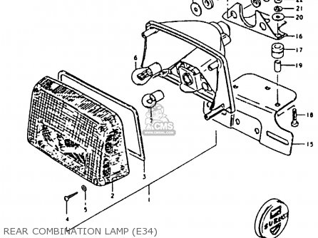 REAR COMBINATION LAMP (E34) - GS850G (E01 E02 E04 E17 E18 E21 E22 E24 E25 E26 E34 E39