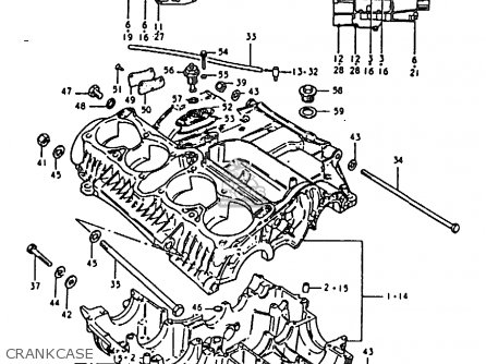 CRANKCASE - GS850G (E01 E02 E04 E17 E18 E21 E22 E24 E25 E26 E34 E39