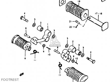 FOOTREST - GS850G (E01 E02 E04 E17 E18 E21 E22 E24 E25 E26 E34 E39