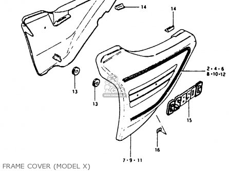 FRAME COVER (MODEL X) - GS850G (E01 E02 E04 E17 E18 E21 E22 E24 E25 E26 E34 E39