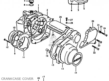 CRANKCASE COVER - GS850G (E01 E02 E04 E17 E18 E21 E22 E24 E25 E26 E34 E39