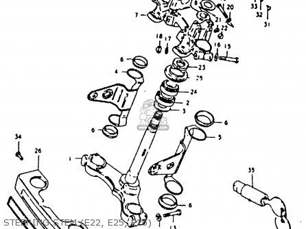 STEERING STEM (E22, E25, E26) - GS850G (E01 E02 E04 E17 E18 E21 E22 E24 E25 E26 E34 E39
