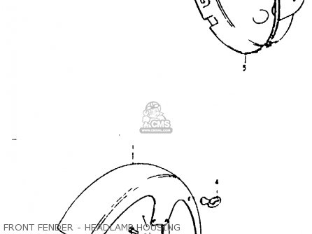 FRONT FENDER - HEADLAMP HOUSING - GS850G (E01 E02 E04 E17 E18 E21 E22 E24 E25 E26 E34 E39