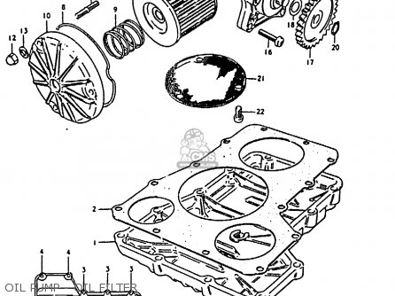 OIL PUMP - OIL FILTER - GS850G (E01 E02 E04 E17 E18 E21 E22 E24 E25 E26 E34 E39