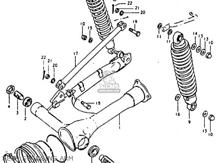 REAR SWINGING ARM - GS850G (E01 E02 E04 E17 E18 E21 E22 E24 E25 E26 E34 E39