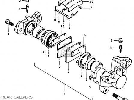REAR CALIPERS - GS850G (E01 E02 E04 E17 E18 E21 E22 E24 E25 E26 E34 E39