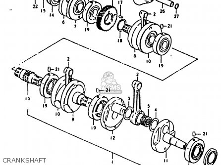CRANKSHAFT - GS850G (E01 E02 E04 E17 E18 E21 E22 E24 E25 E26 E34 E39
