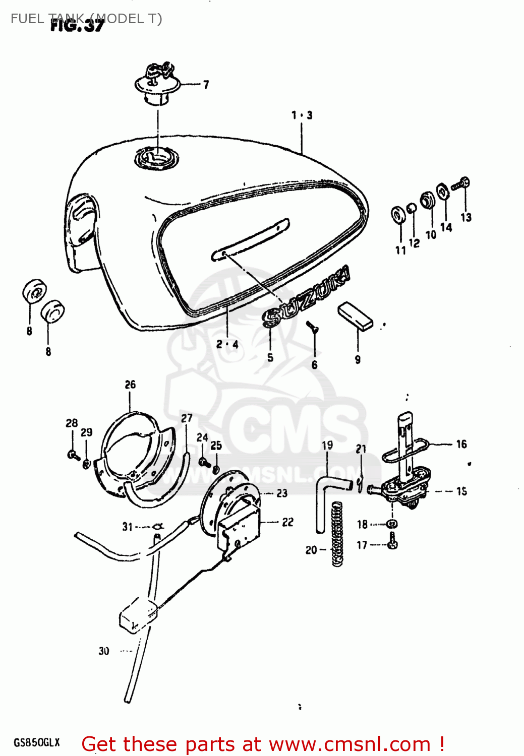 FUEL TANK (MODEL T) GS850GL 1980 (T) USA (E03)
