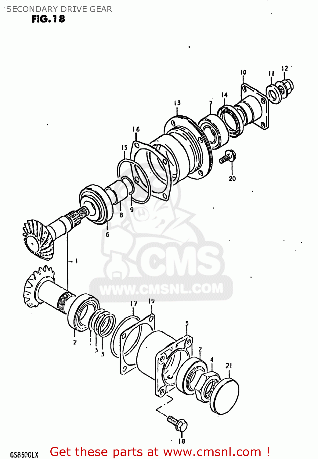 SECONDARY DRIVE GEAR GS850GL 1980 (T) USA (E03)