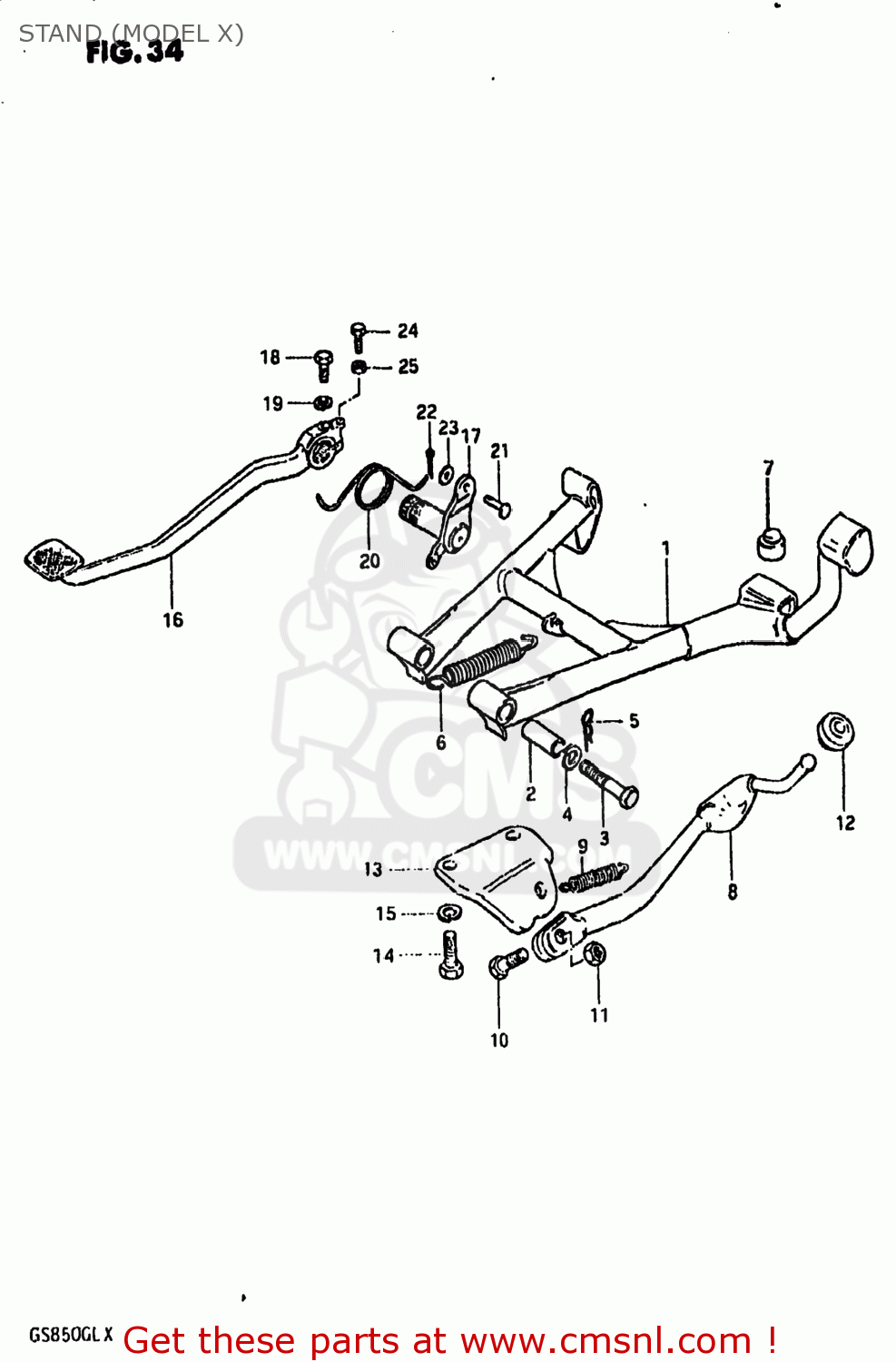 STAND (MODEL X) GS850GL 1980 (T) USA (E03)