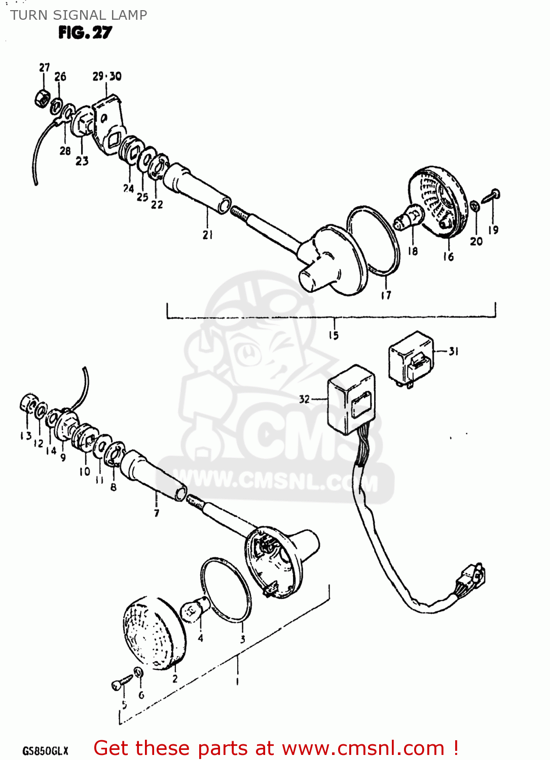 TURN SIGNAL LAMP GS850GL 1980 (T) USA (E03)