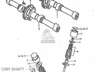 CAM SHAFT - VALVE - GS850GL 1980 (T) USA (E03)